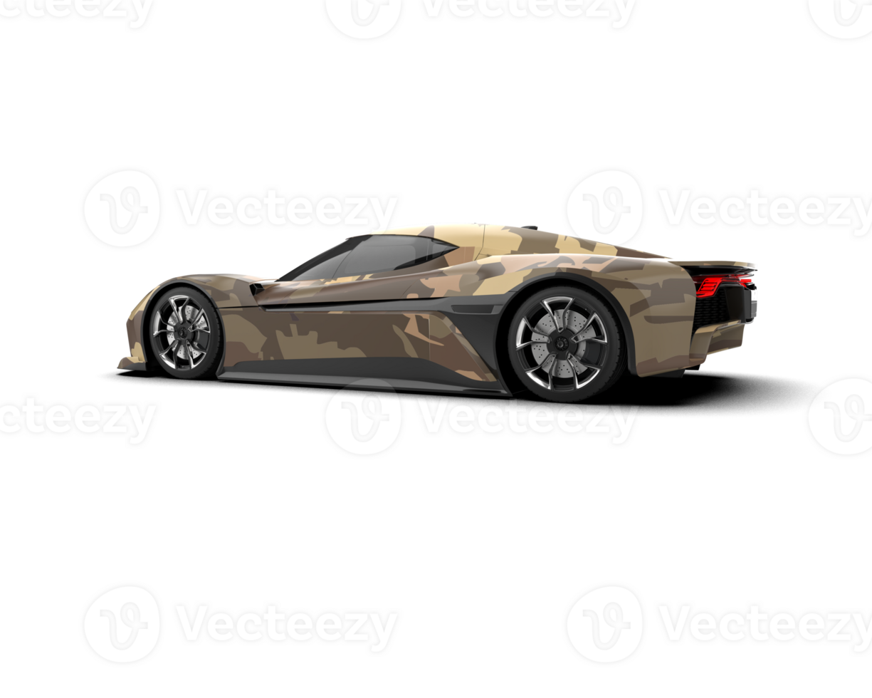 Realistic sport car isolated on background. 3d rendering - illustration png