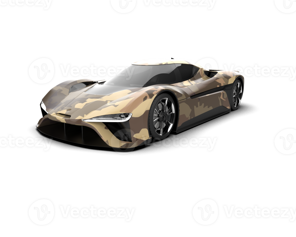 Realistic sport car isolated on background. 3d rendering - illustration png