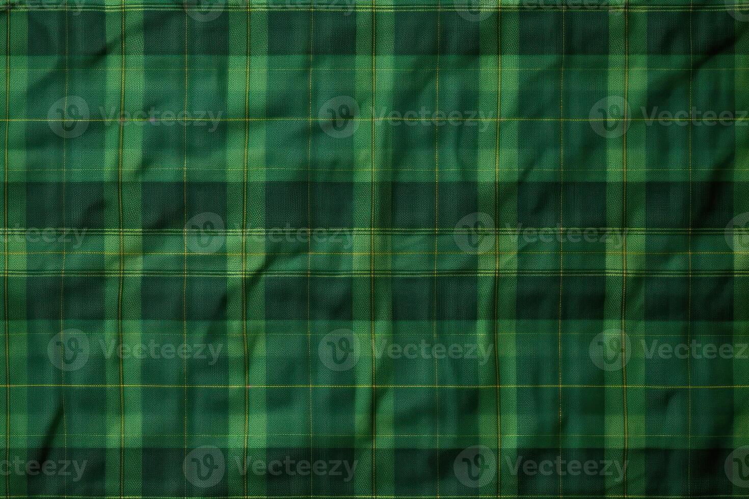 fabric with squares is covered by green and orange, photo