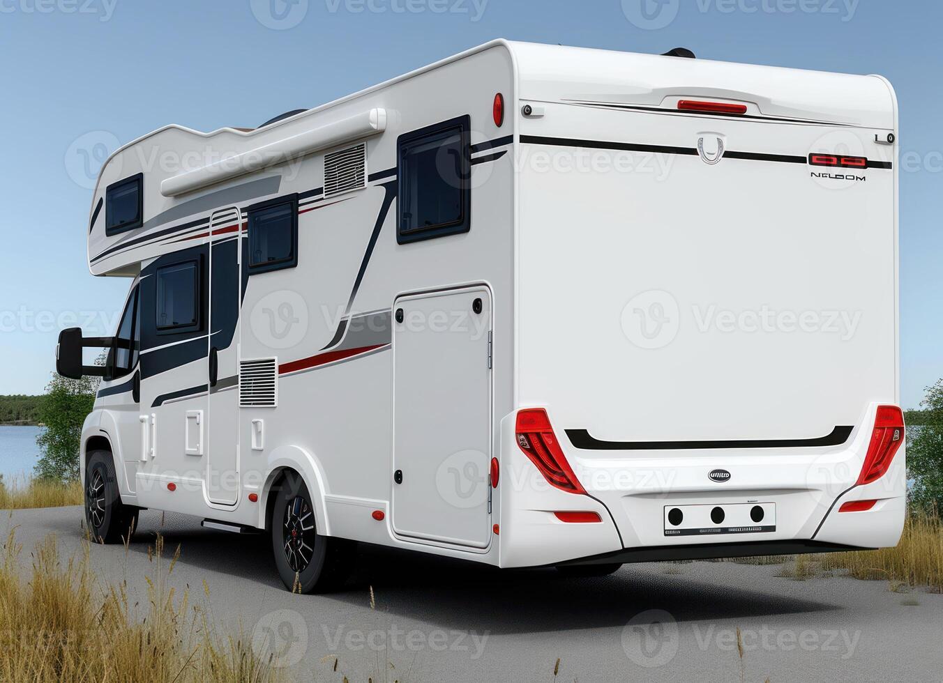 the side view of an recreational vehicle, photo