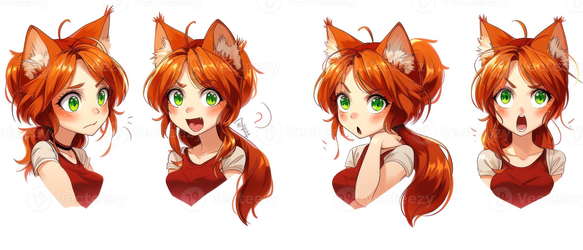 a drawing of fox's ears are pictured in three different views, photo