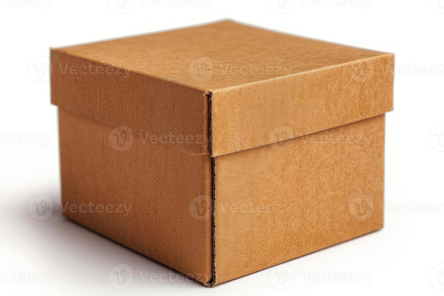 a cardboard square box with no lid, photo