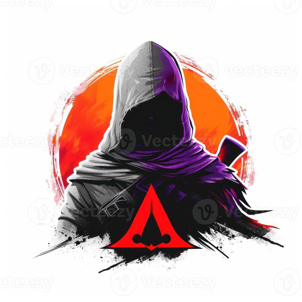 a person is standing near an orange circle, photo
