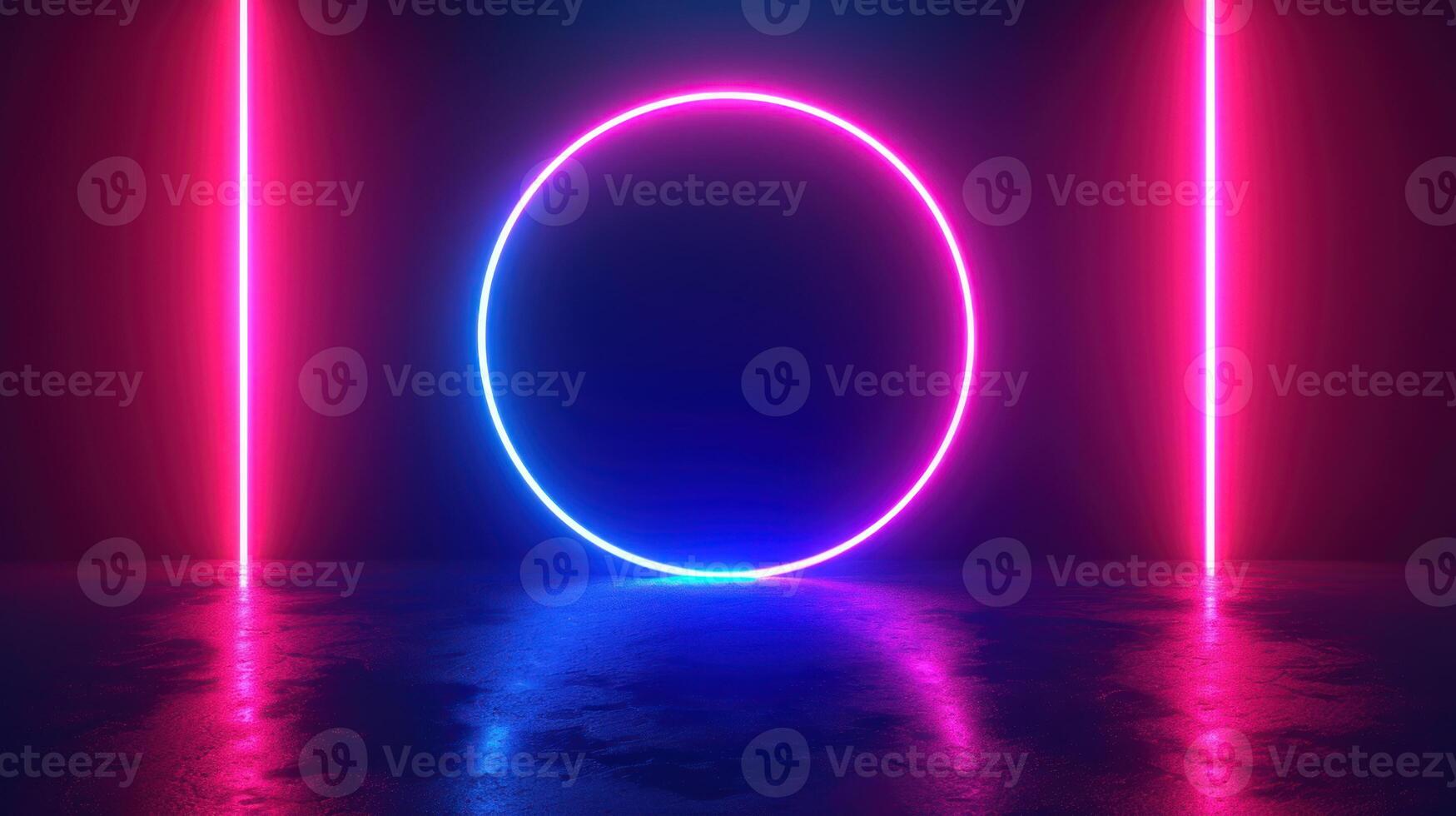 two lights that can be seen with one ring at its center, photo