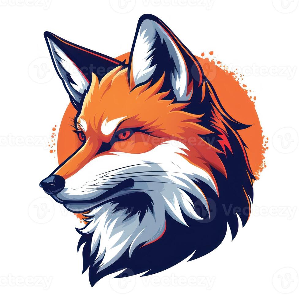 a red fox with large green eyes and white ears, photo