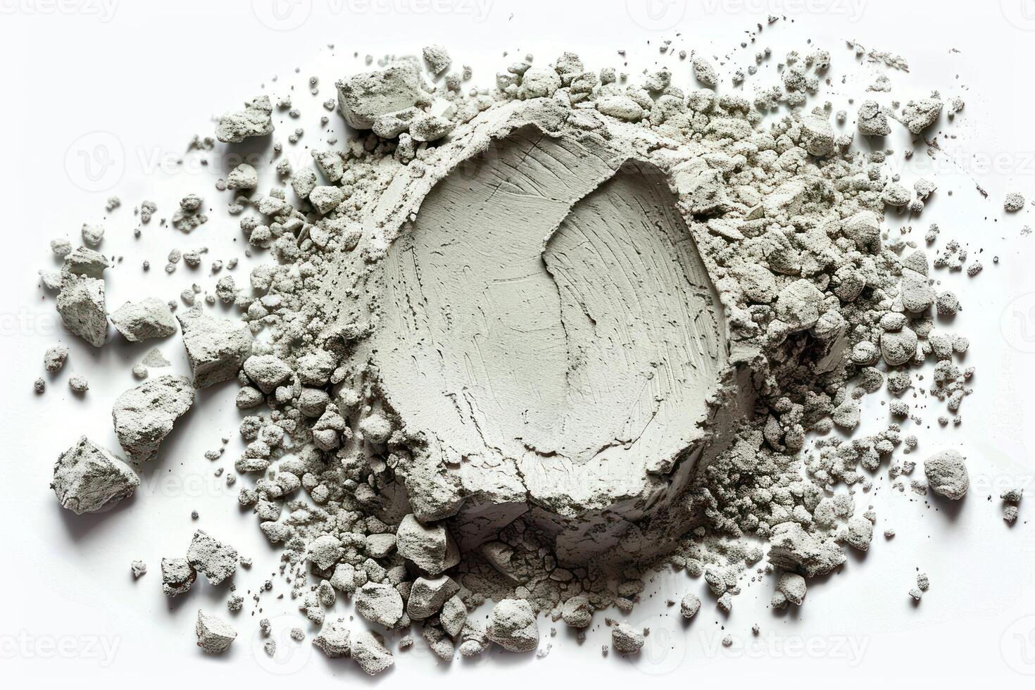 a spoon and some gray colored dirt, photo