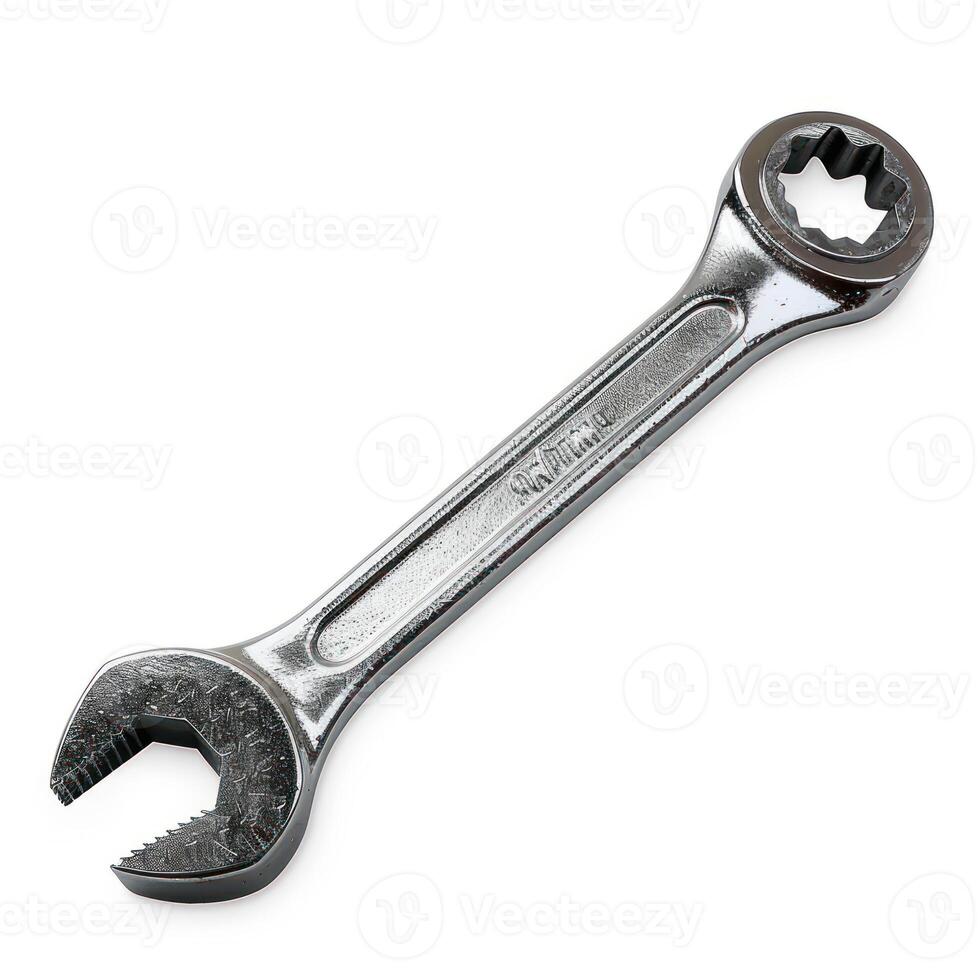 wrenet on a white table with focus on two other tools, photo