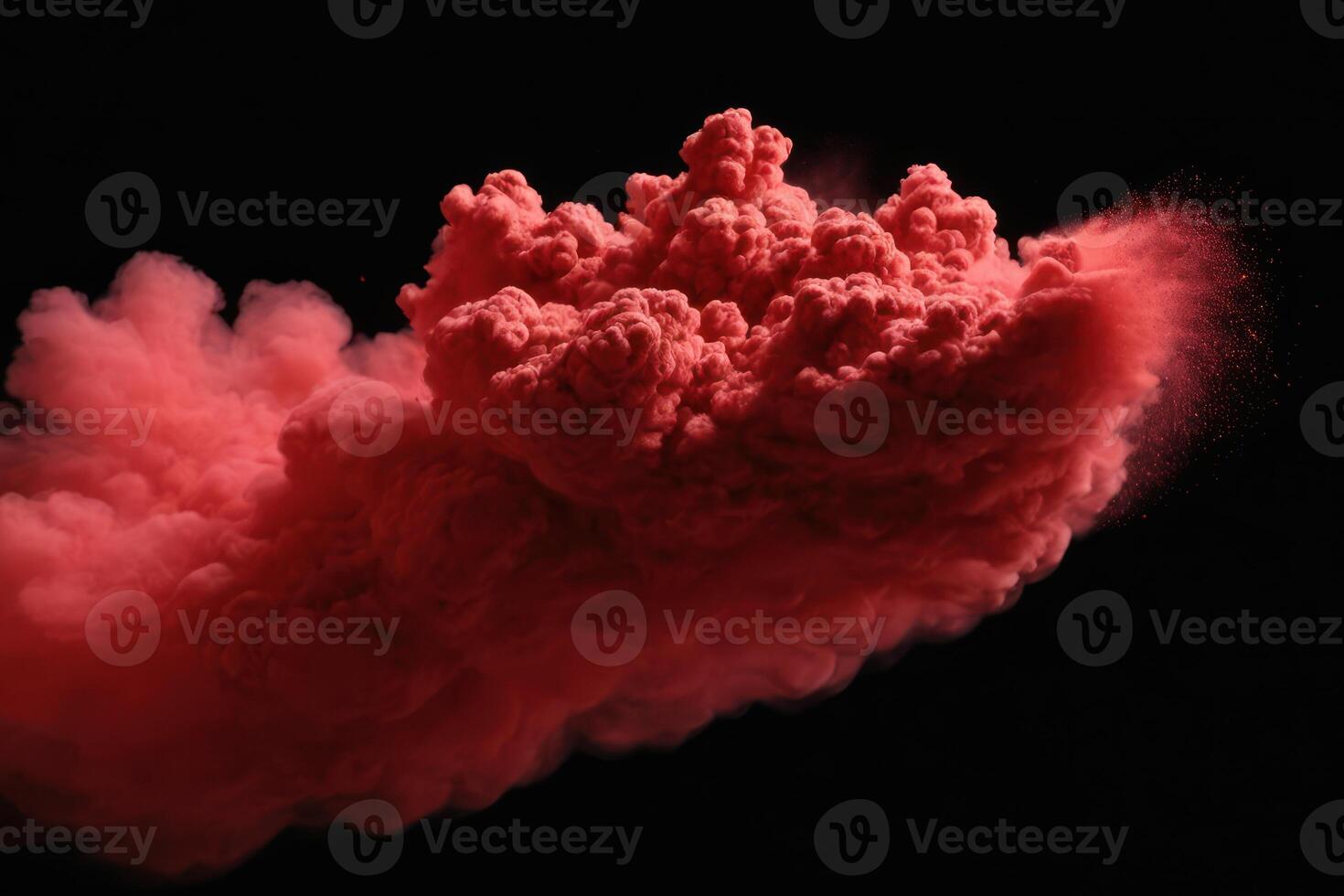red dust is scattered on the ground and on the surface, photo