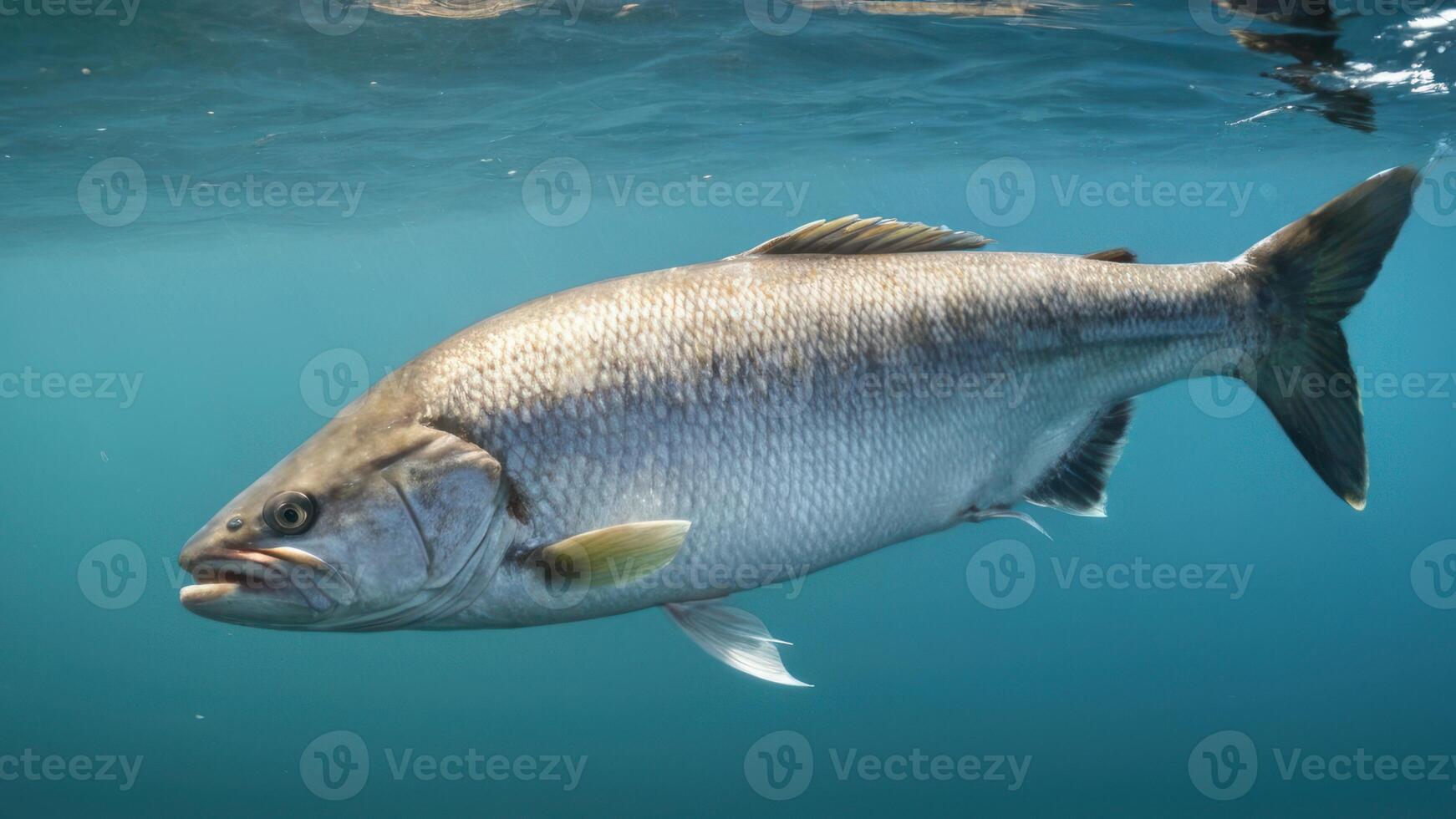 a large fish that is under the water, photo