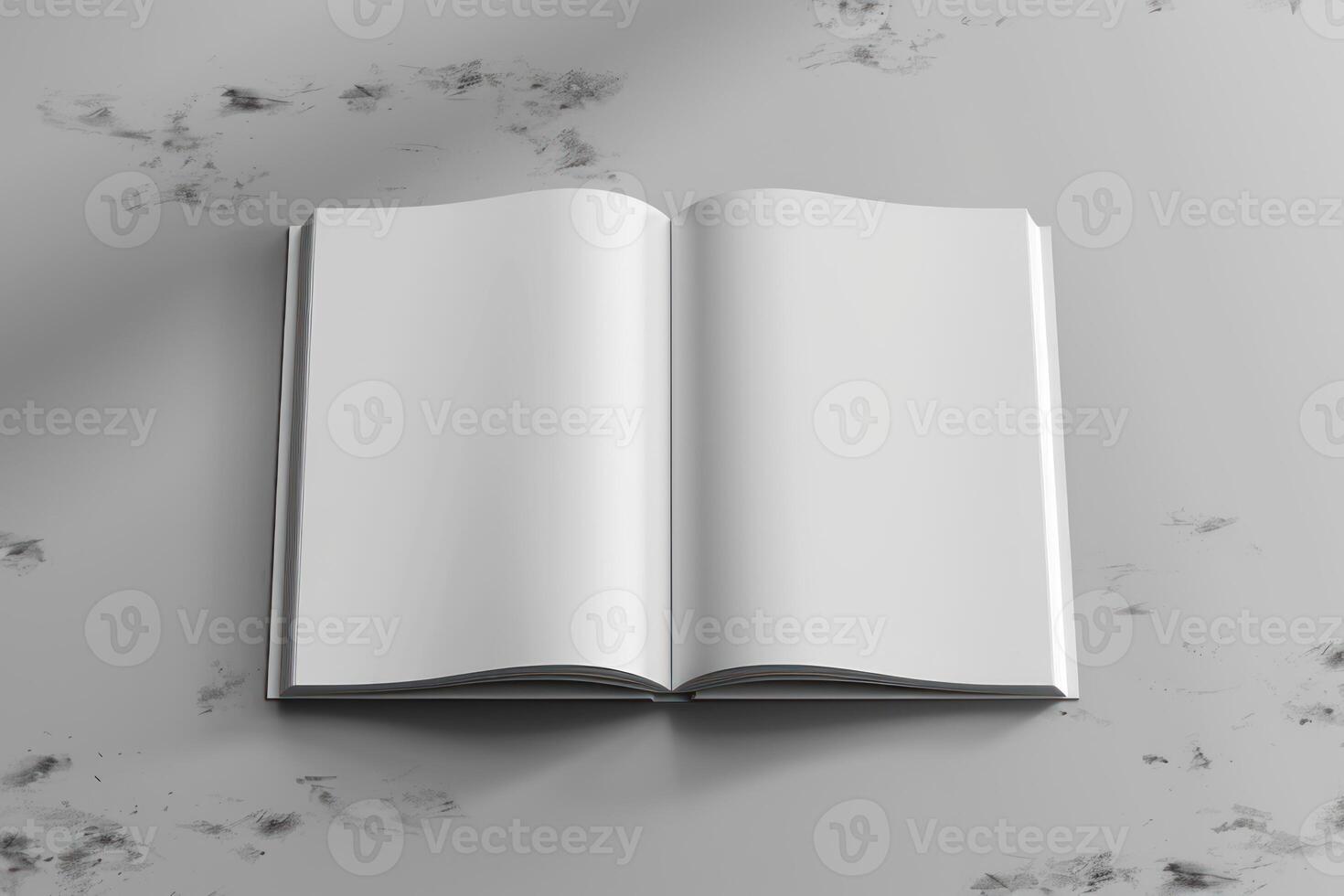 an open magazine sits on top of the table, photo