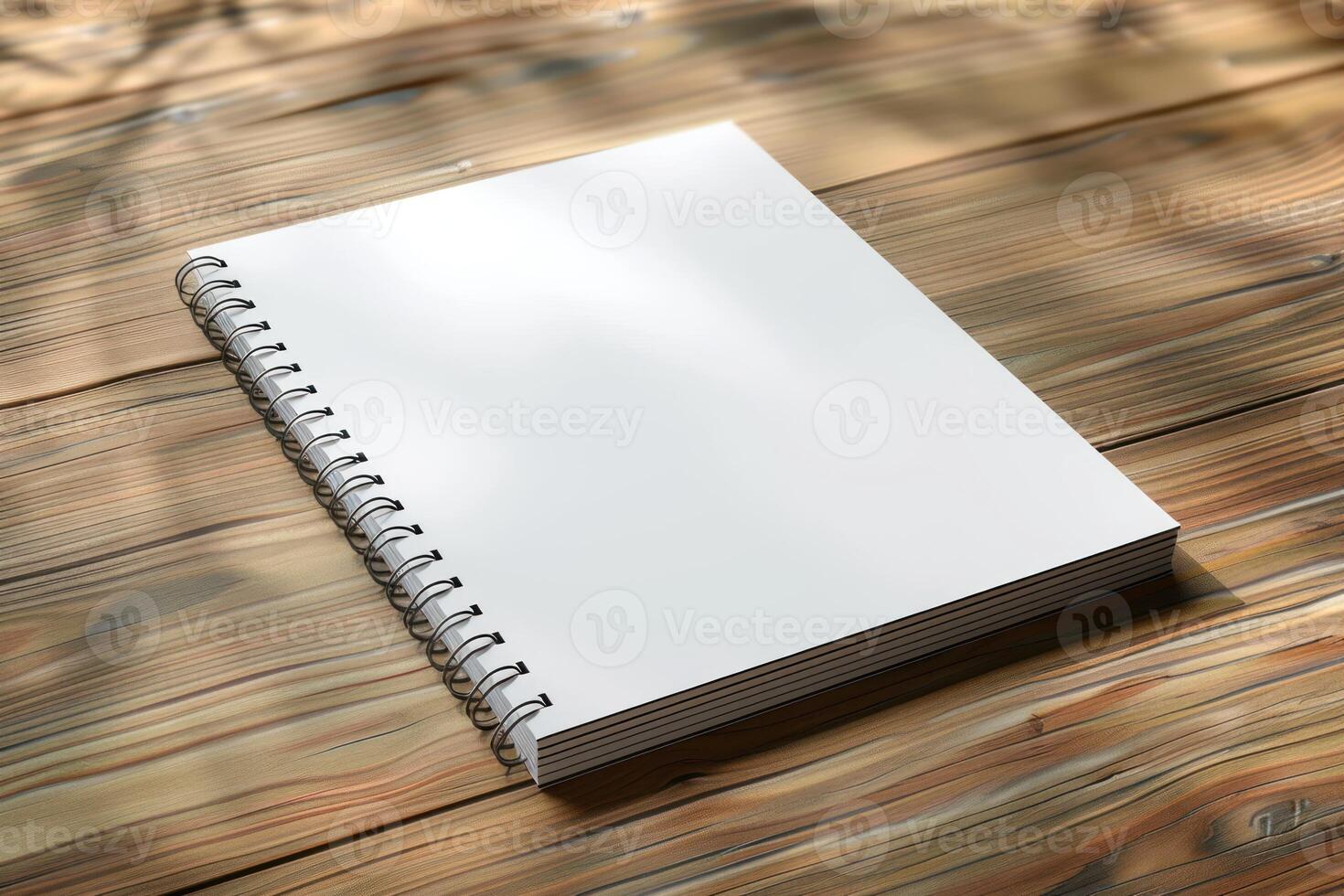 an open notebook sitting on top of wooden table, photo