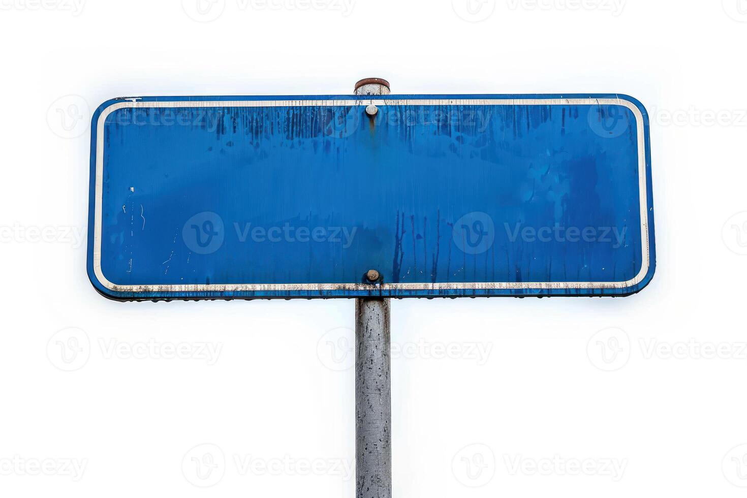 a close up view of a blue traffic sign, photo
