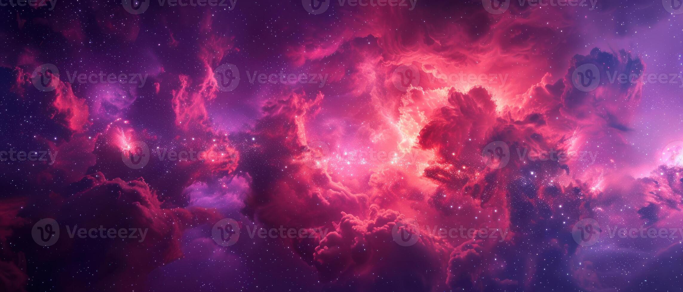 the nebula with pink clouds in infrared light, photo