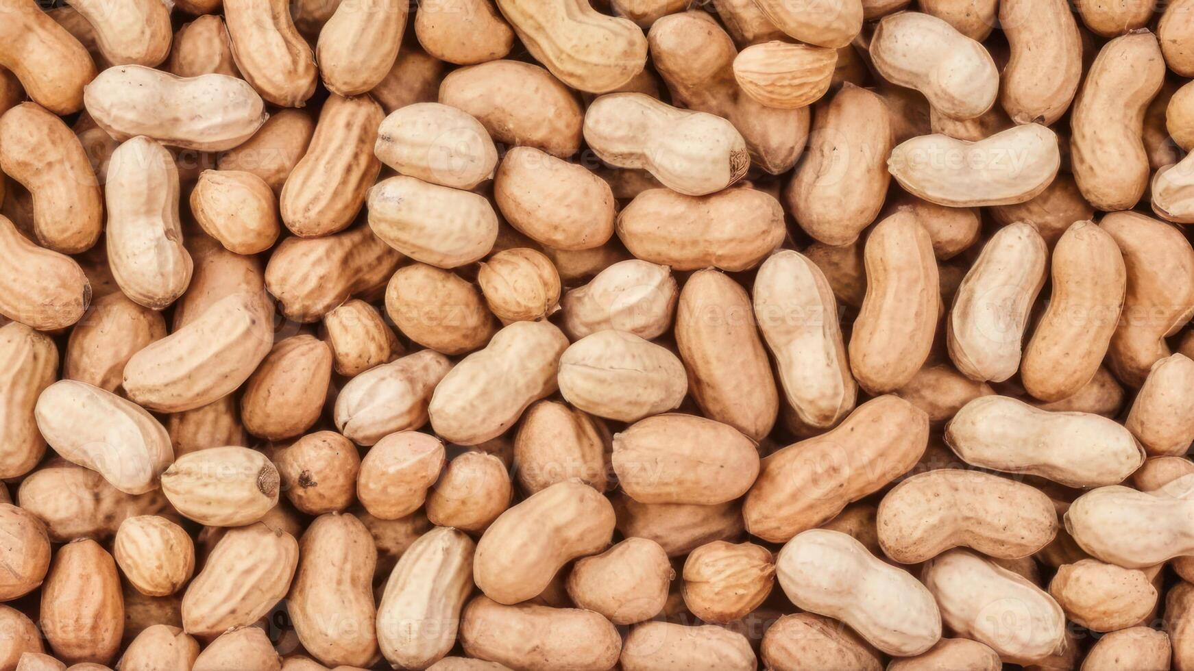 many peanuts are piled together to make a very beautiful background, photo