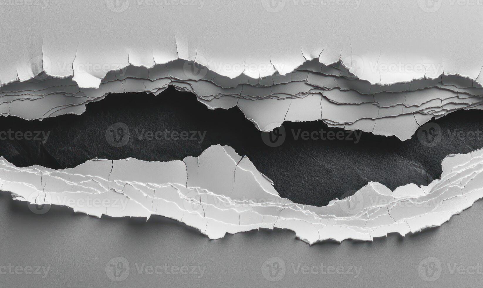 a hole cut out into pieces holding several black dots, photo