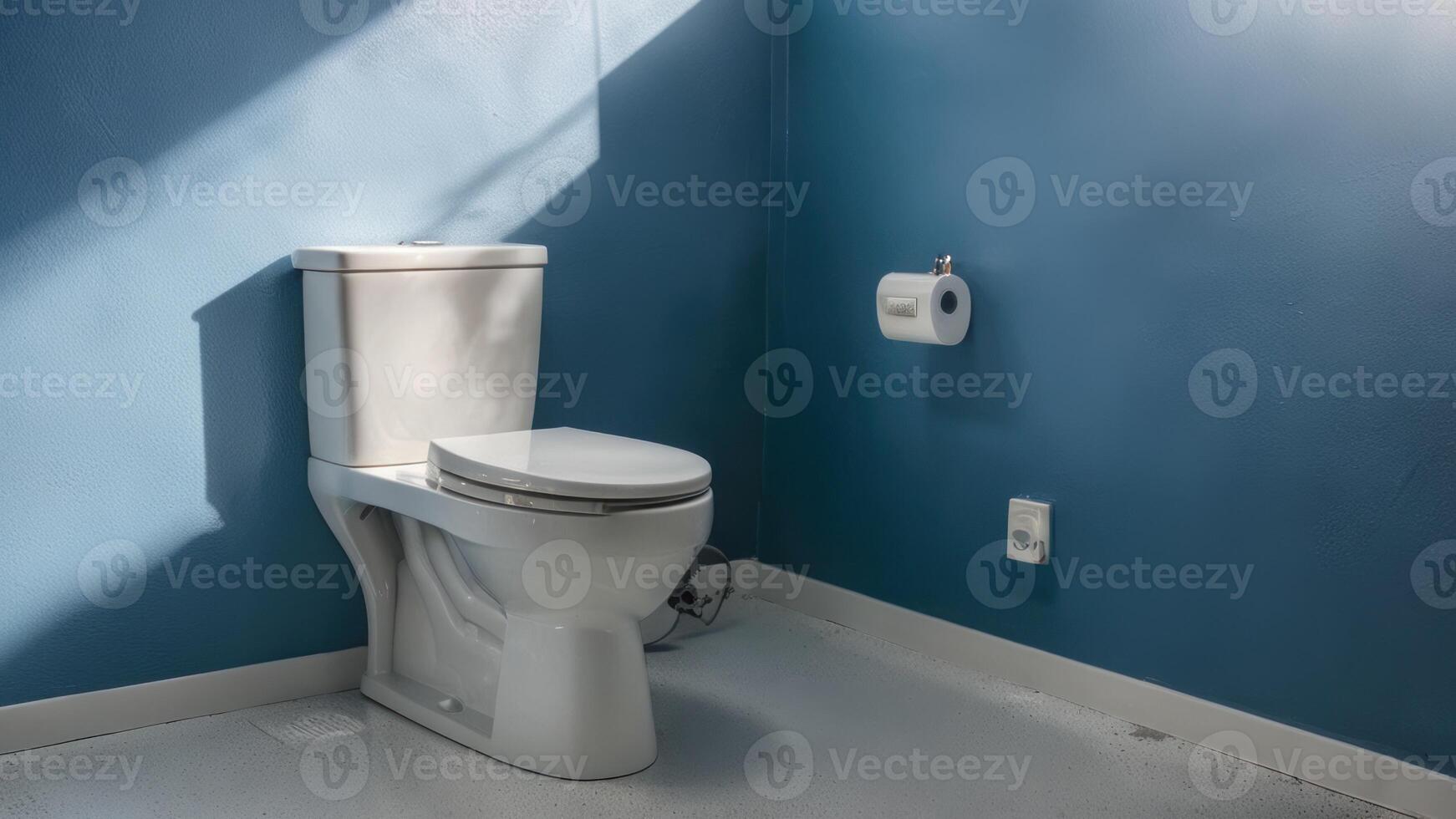 the toilet is still in the bathroom ready to be installed, photo