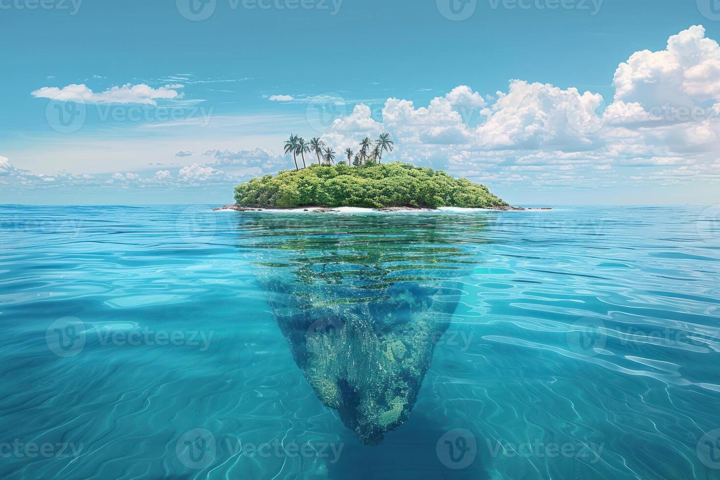 a close up of the bottom part of an abandoned boat and green plant island, photo
