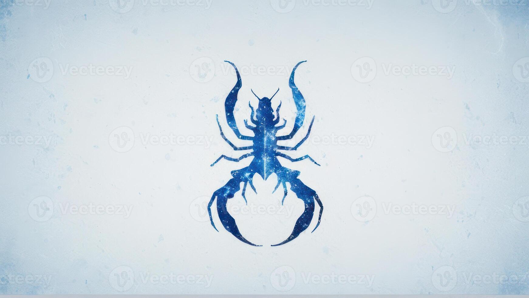 two blue lobsters with black stems against them, photo