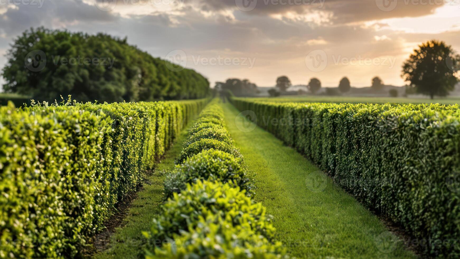 hedges and grass growing on the ground, photo