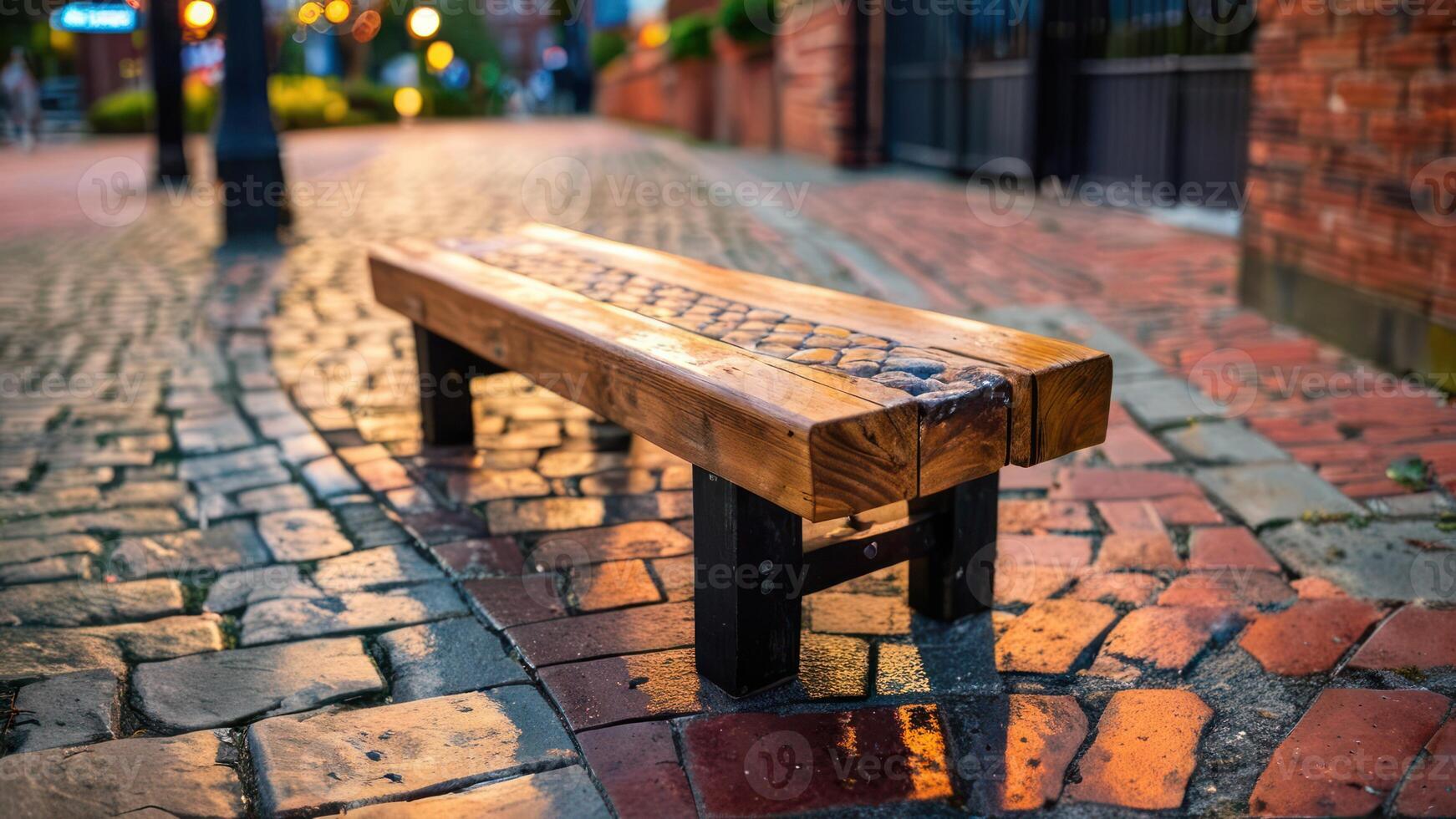 the bench is made out by hand, photo