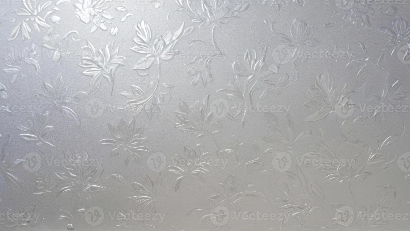 an odd window with a pattern made out of frost, photo
