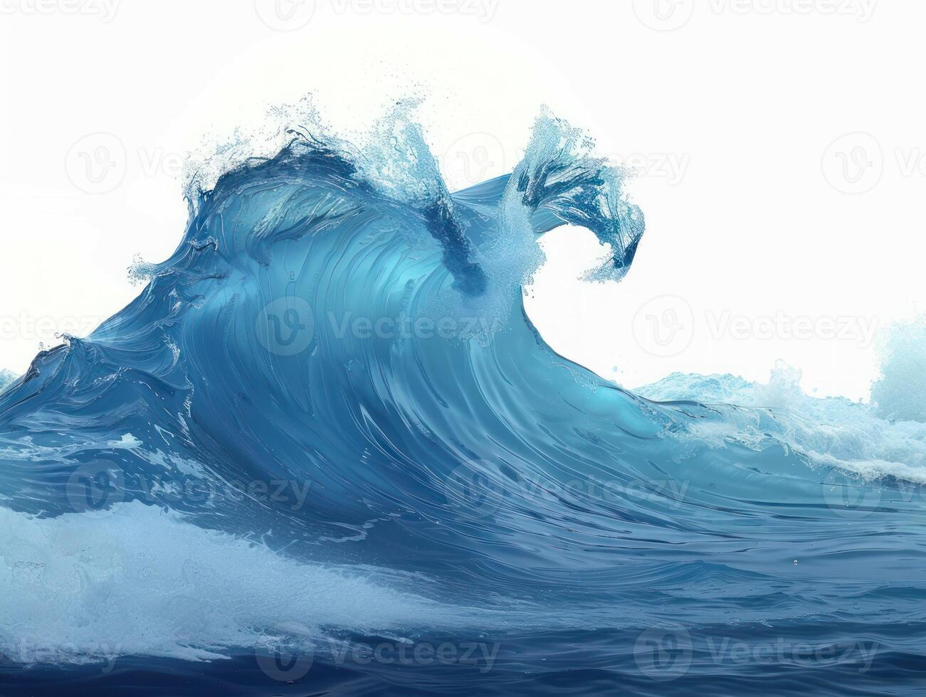 a large wave is about to crash on the ocean, photo