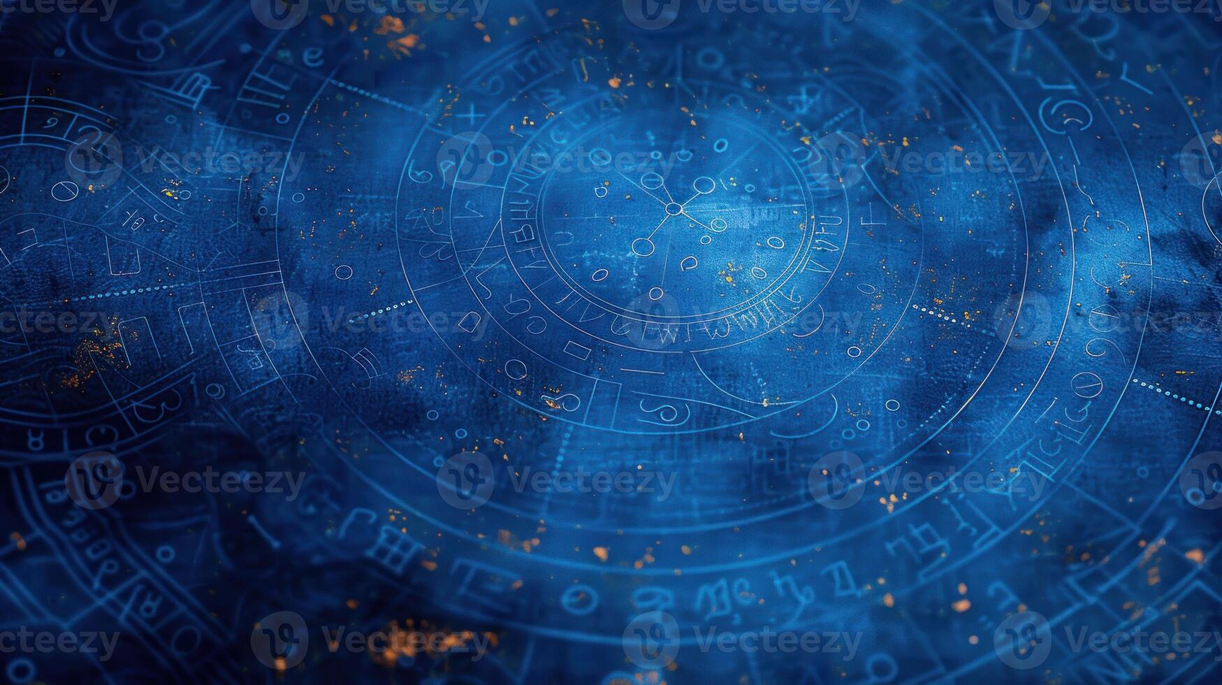there is a circular clock on top of a dark blue sky, photo