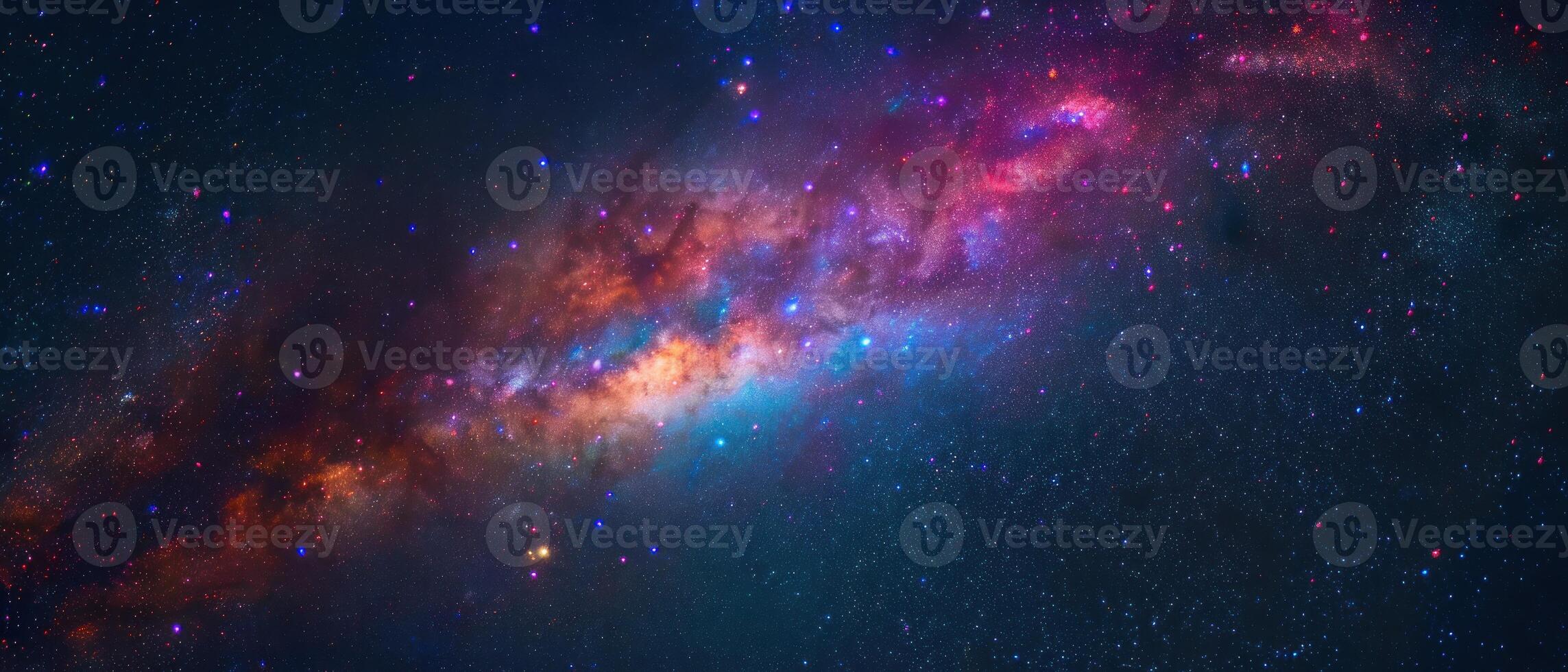 stars in a galaxy, a purple star with many pink spots and blue specks, photo