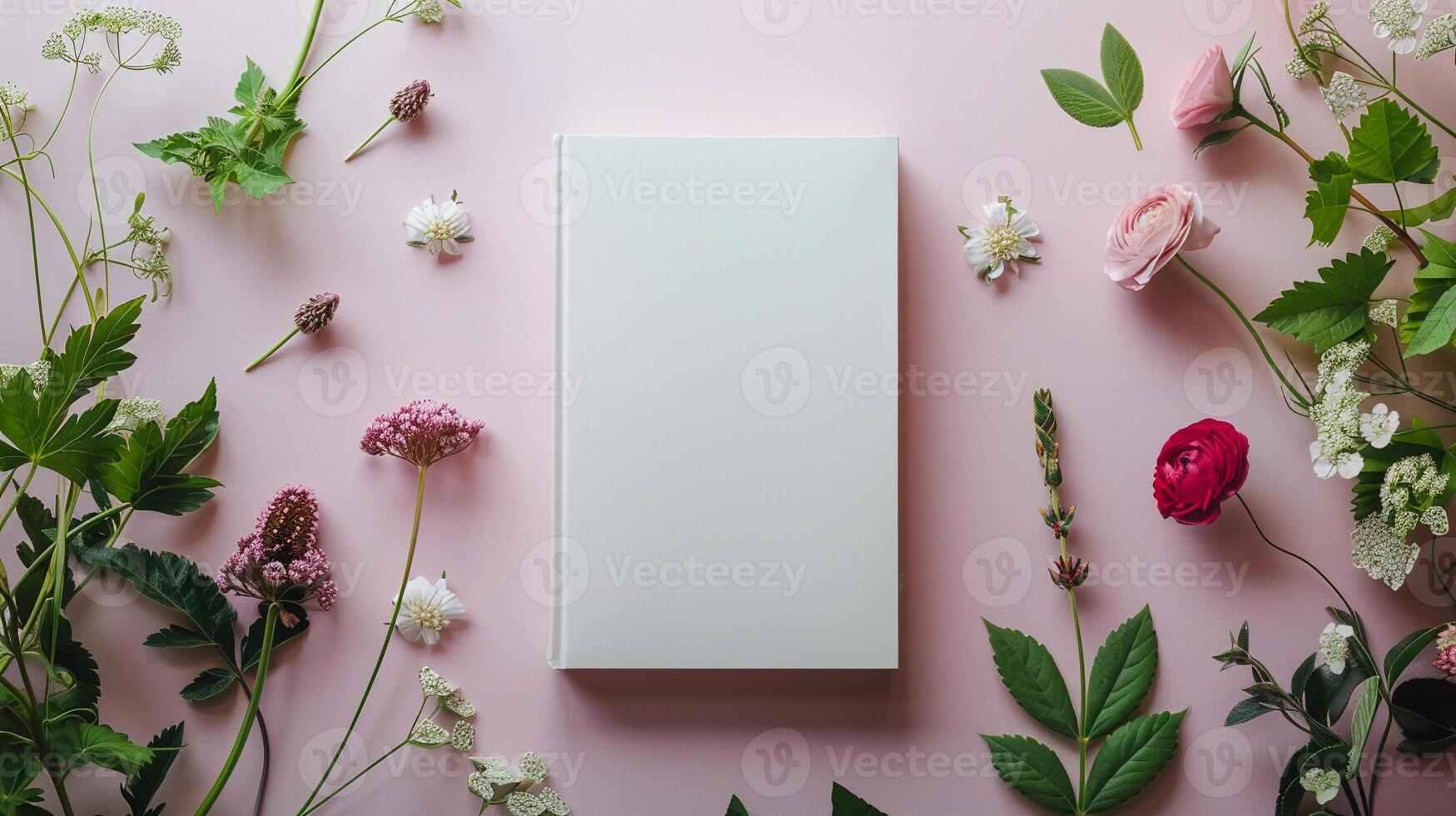 Floral Arrangement with Book photo