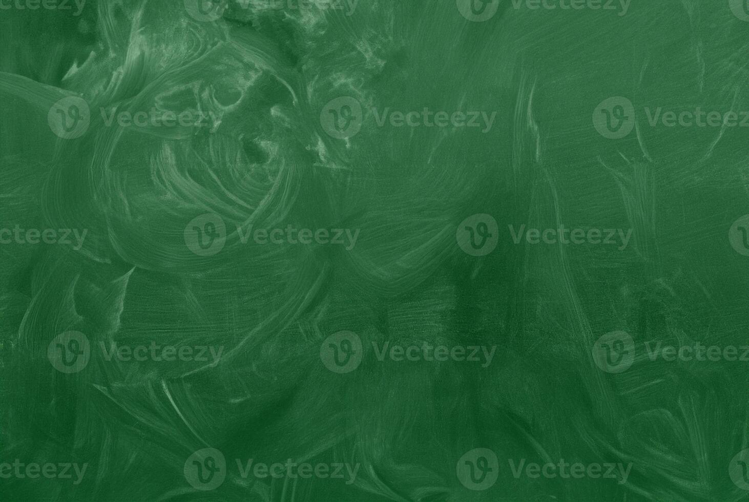 Green Chalkboard with Chalk Stains in Classroom Setting photo