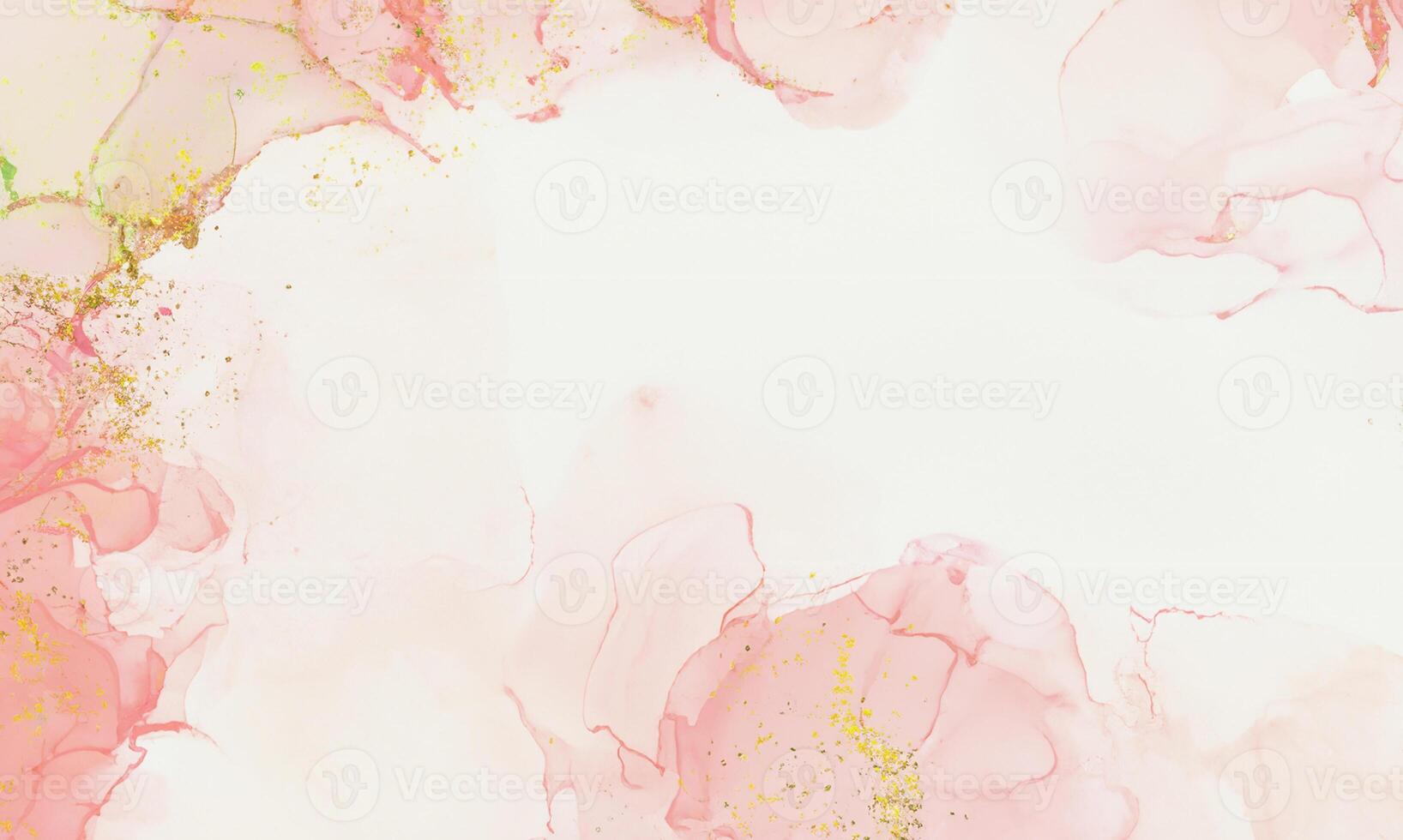 Elegant Pink and Gold Abstract Watercolor Background for Invitations and Decor photo