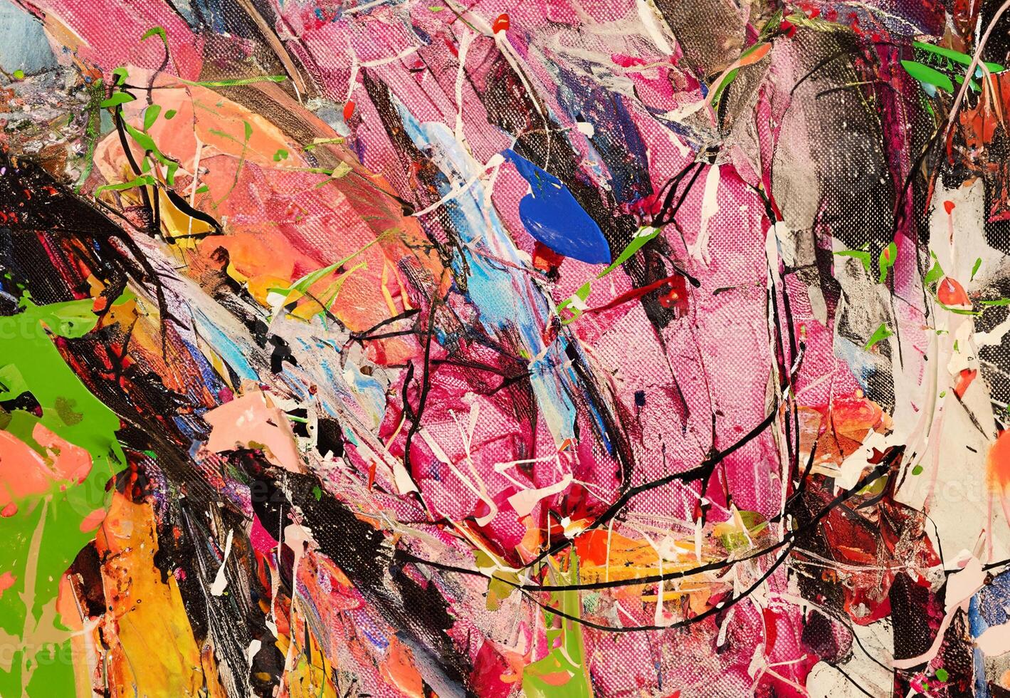 Colorful Abstract Oil Paint Background photo