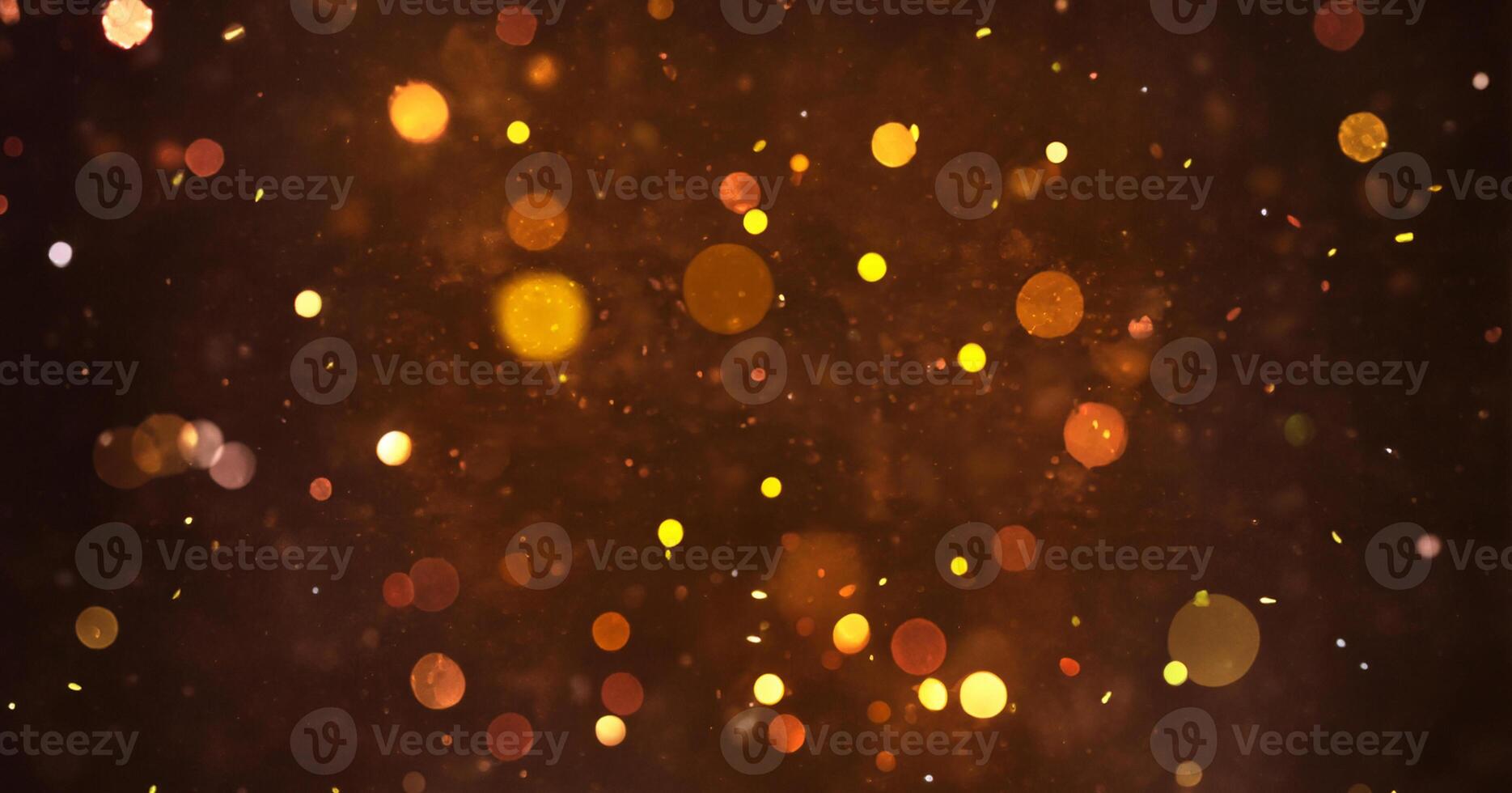 Golden Abstract Particle and Bokeh Texture for Background photo