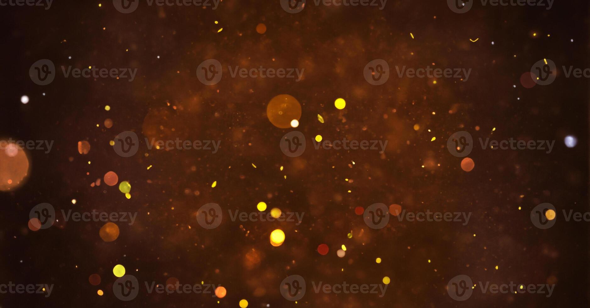 Golden Abstract Particle and Bokeh Background photo