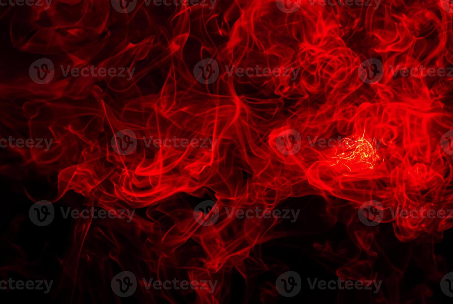 Smoke and Fog Billowing Against Black Background, Abstract Fire and Darkness Concept photo