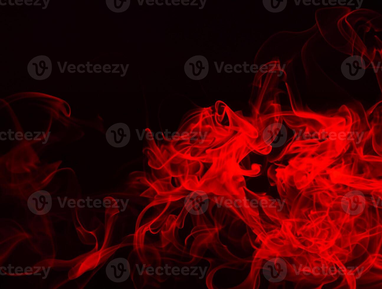 Fiery Red Smoke Against Dark Background, Abstract Fire Concept photo