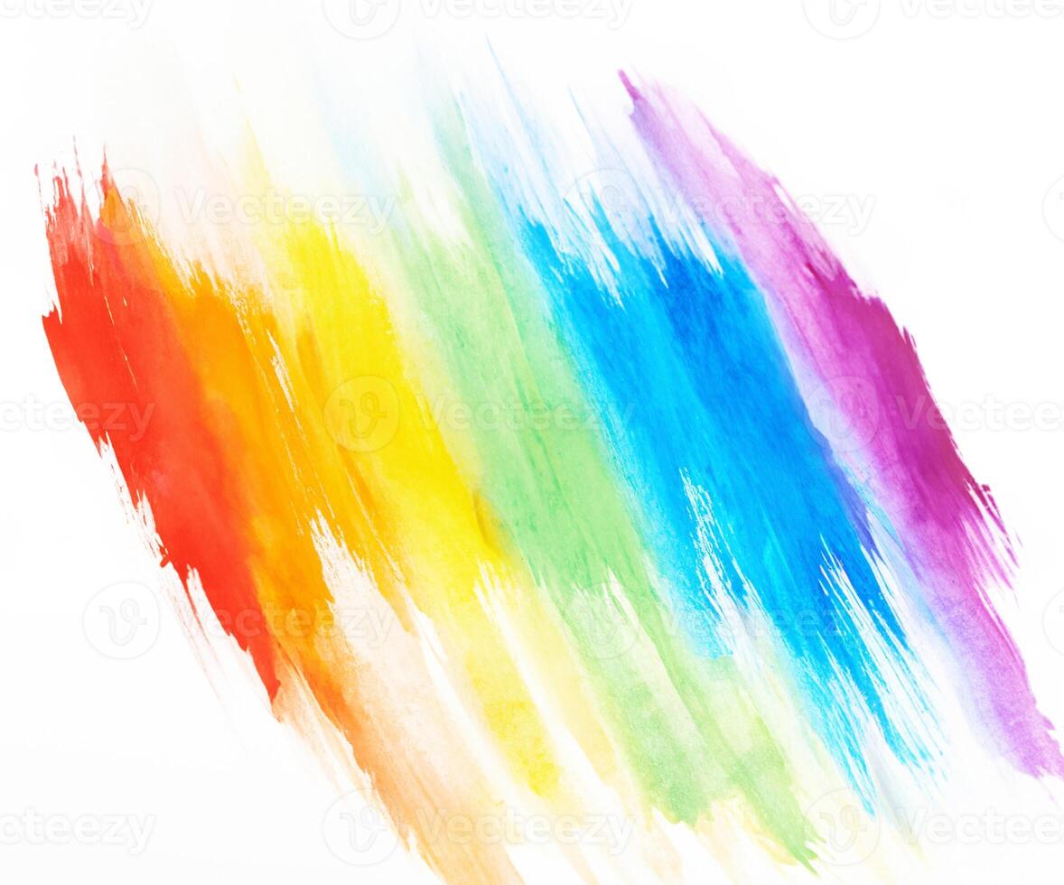 Rainbow Gradient Paint Strokes photo