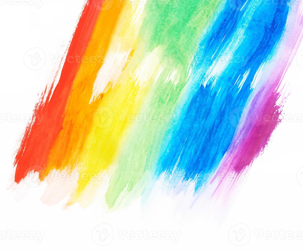 Rainbow Gradient Created with Paint Strokes photo
