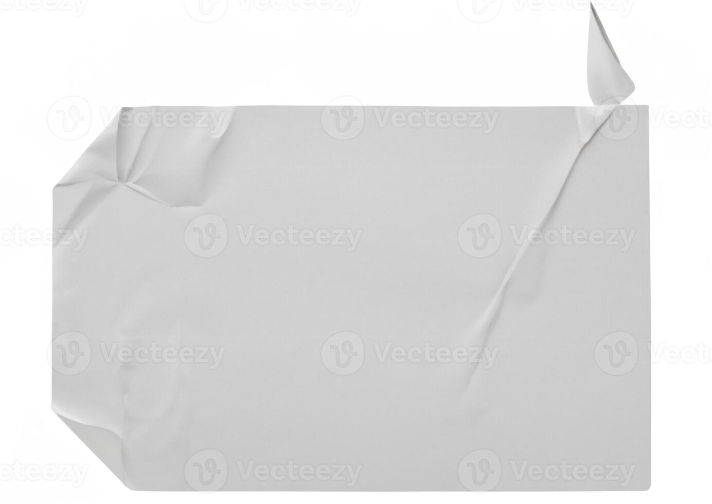 White Background with Isolated Paper Sticker Label photo