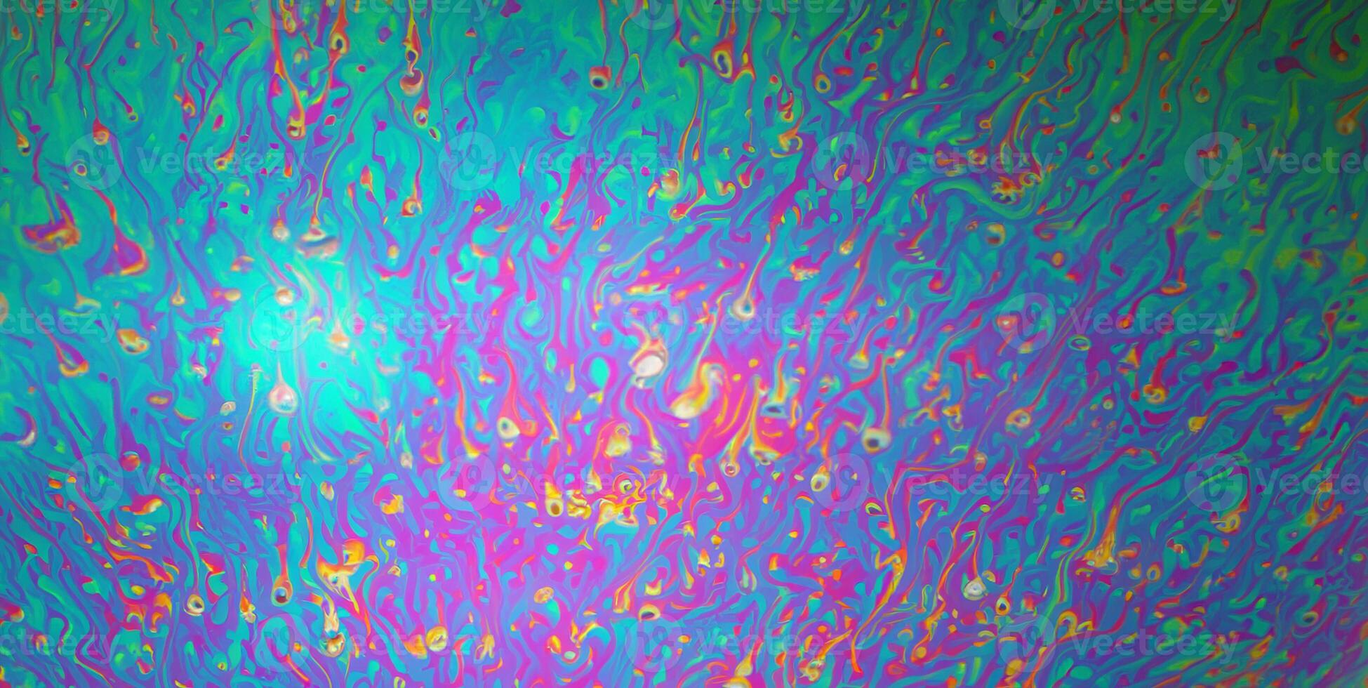 Rainbow Soap Bubble with Psychedelic Colors and Texture photo