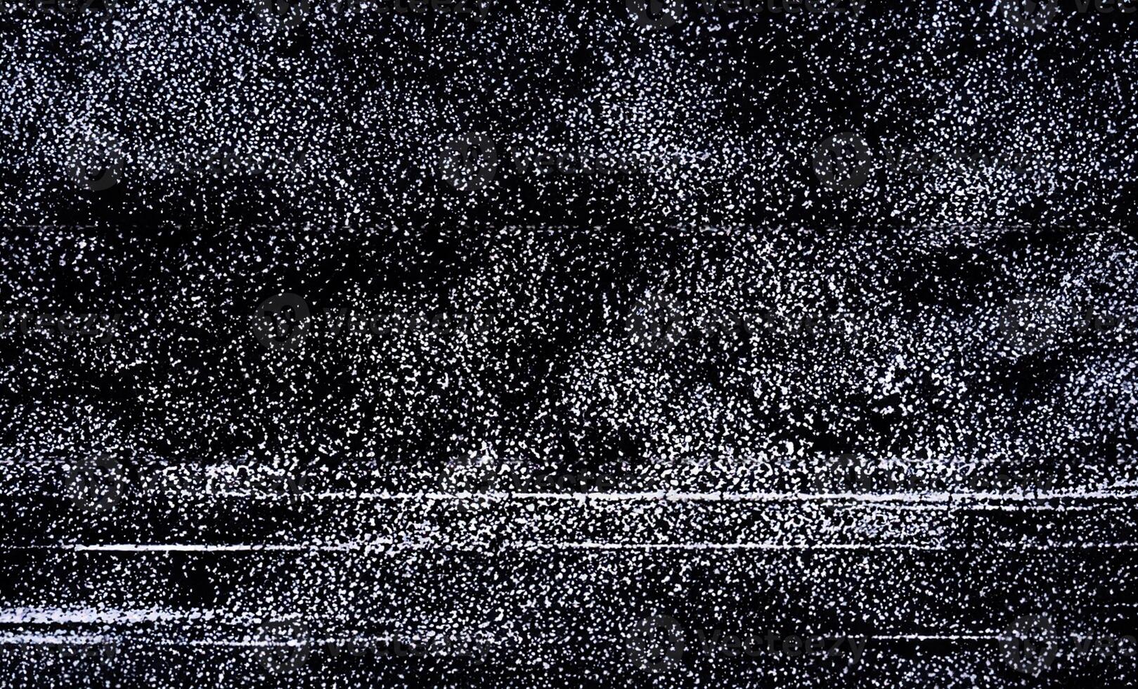 Vintage TV Screen with Glitch Overlay Effect photo