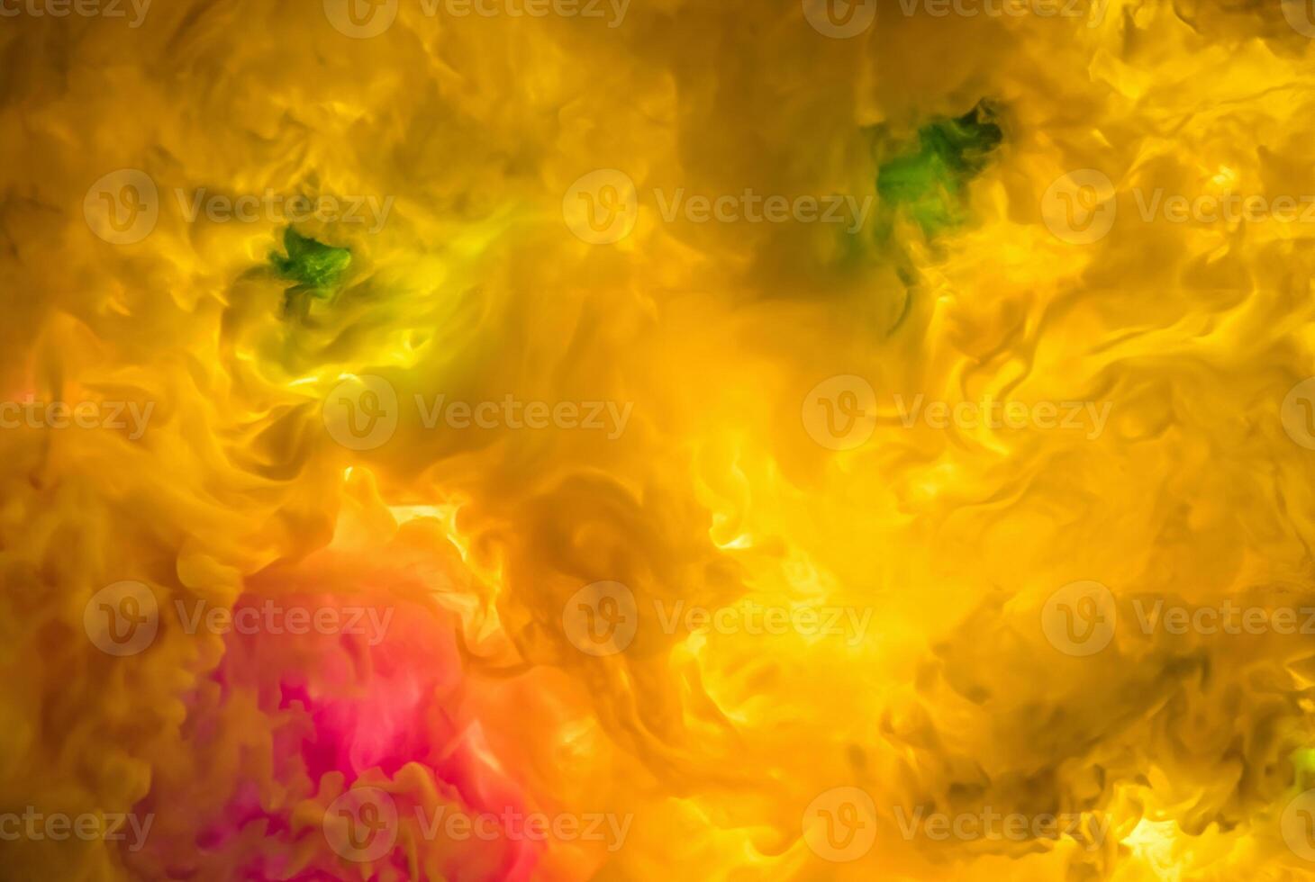 Colorful Ink Splashes in Water, Red, Blue, Yellow, Green Abstract Background photo