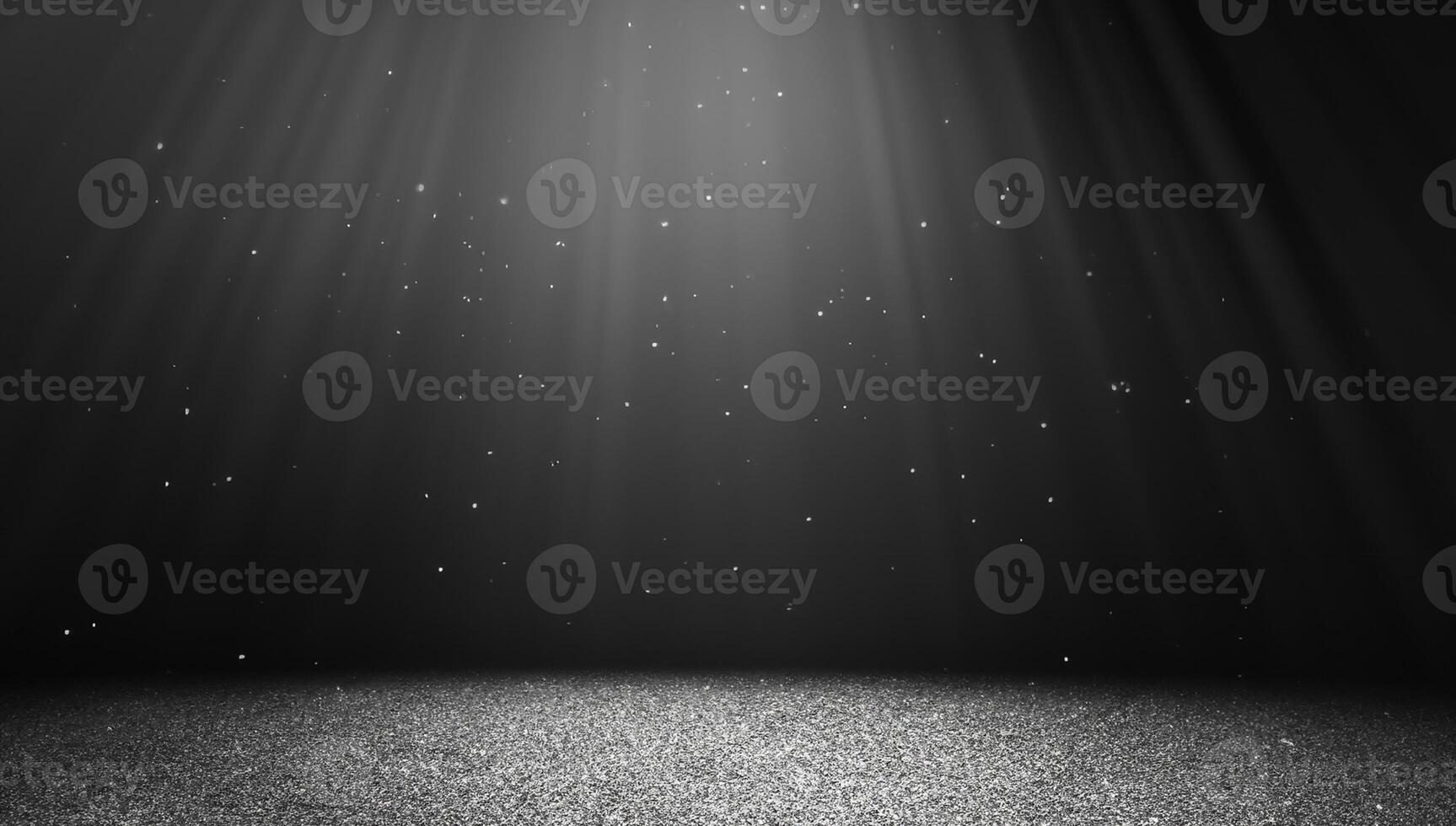 Abstract Background, Dark and Light Particles with Flickering Rays - 3D Render photo
