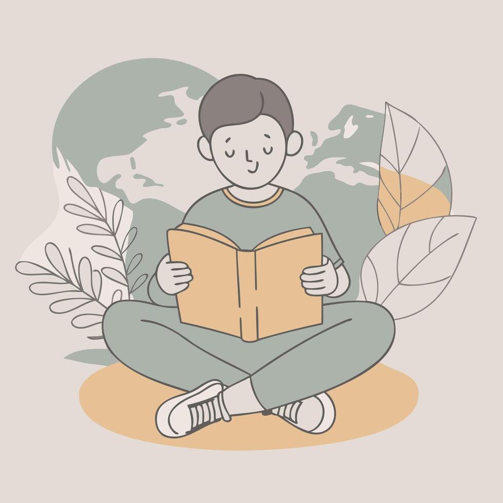 Read a Book Day illustration vector