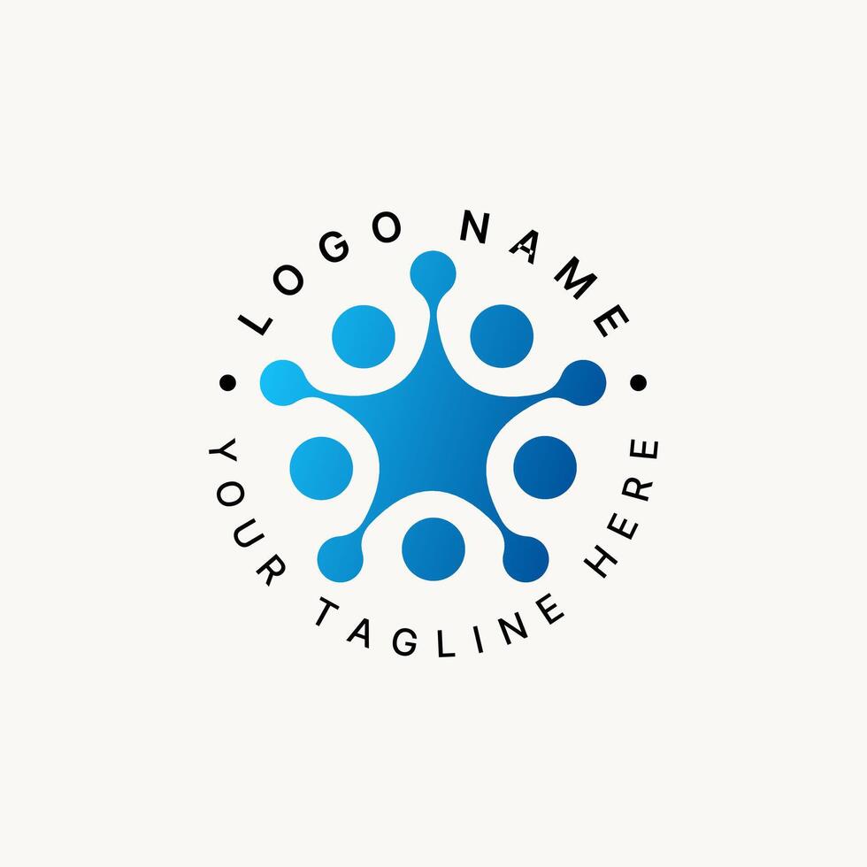 Logo design graphic concept creative premium stock unique star dots tech dynamic particle digital. Related to technology circular atom branding vector