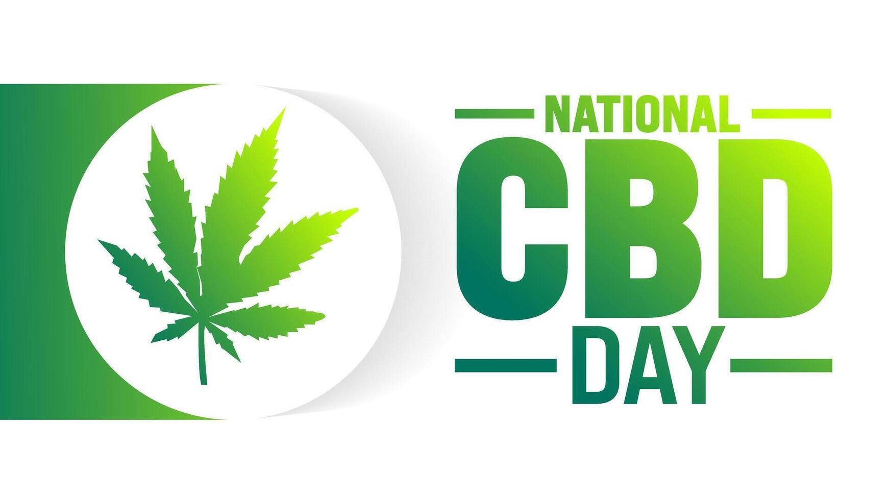 National CBD Day is observed every year in August. Holiday concept. Template for background, banner, card, poster, placard, design template with unique shapes with standard color. vector