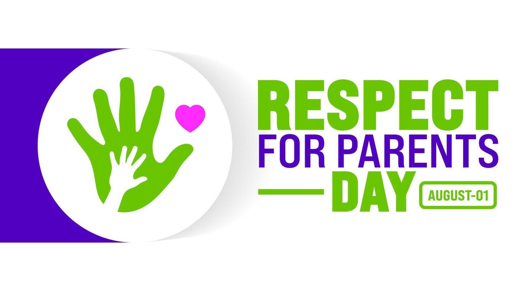 Respect for Parents Day is observed every year in August. Holiday concept. Template for background, banner, card, poster, placard, design template with unique shapes with standard color. vector