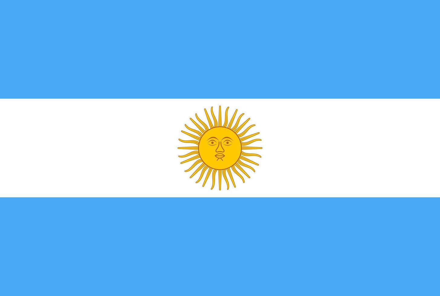 Argentina national flag illustration vector