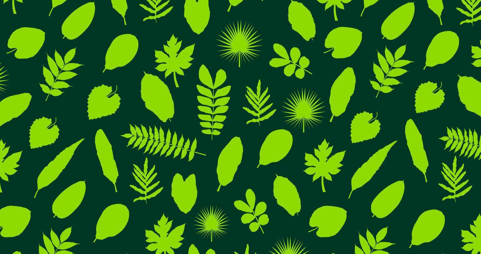 Green tree leaf Pattern Background illustration. vector