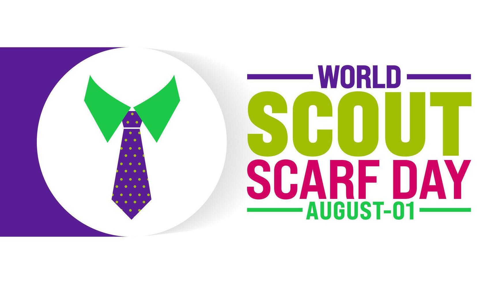 World Scout Scarf Day is observed every year in August. Holiday concept. Template for background, banner, card, poster, placard, design template with unique shapes with standard color. vector